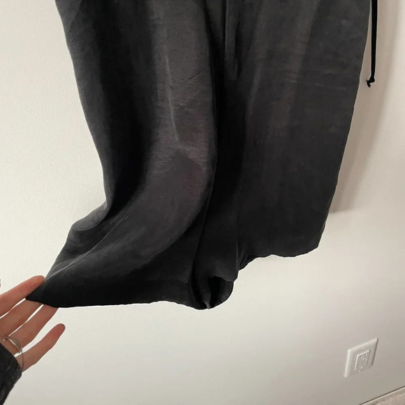 Zara Black Spaghetti Tie Strap Shorts Romper Jumpsuit Washed Blacked Size Medium - Picture 8 of 13